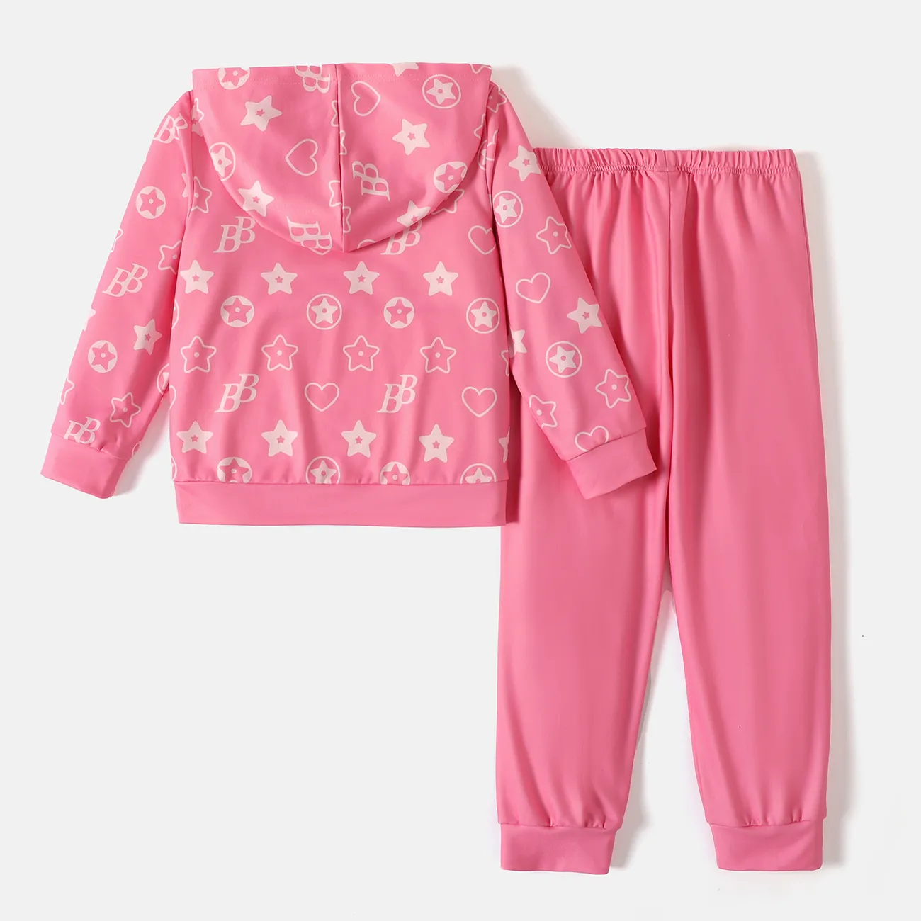 L.O.L. SURPRISE! 2pcs Kid Girl Character Stars Print Hoodie Sweatshirt and Pants Set Pink big image 1