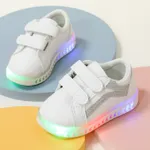 Baby/ Toddler's Sequin Stripe LED Sneaker Silver