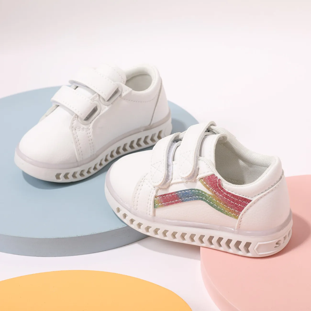 Baby/ Toddler's Sequin Stripe LED Sneaker Multi-color big image 1