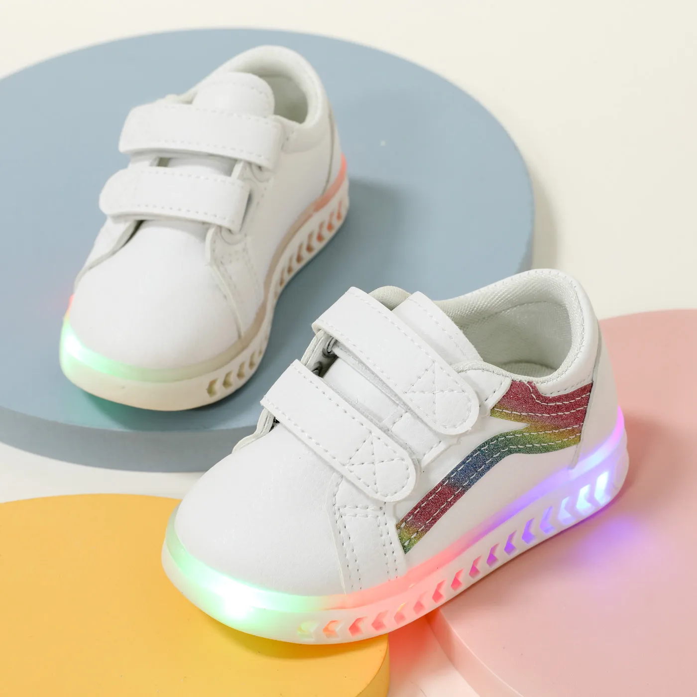 Baby/ Toddler's Sequin Stripe LED Sneaker Multi-color