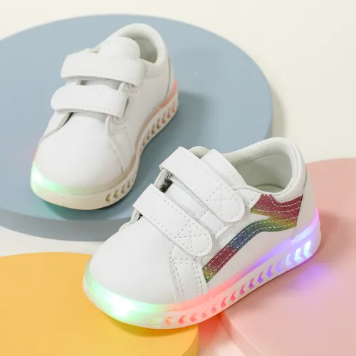 Baby/ Toddler's Sequin Stripe LED Sneaker