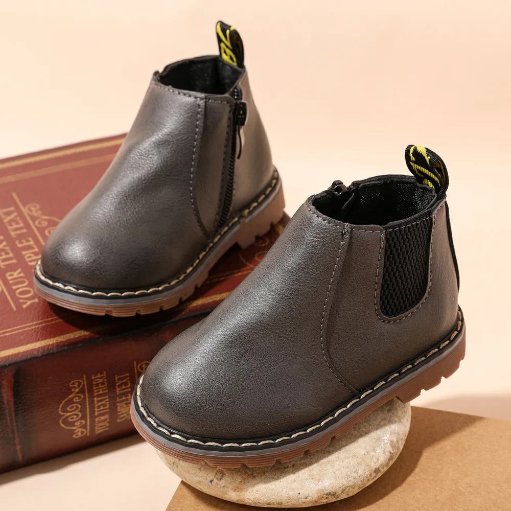 Toddler / Kid Classic Solid Casual Vintage Boots  big image 5