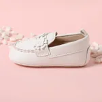 Baby / Toddler Floral Decor Slip-on Loafers Prewalker Shoes White image 4