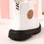 Toddler / Kid Solid Lace-up Fleece-lining  Casual Boots White image 5