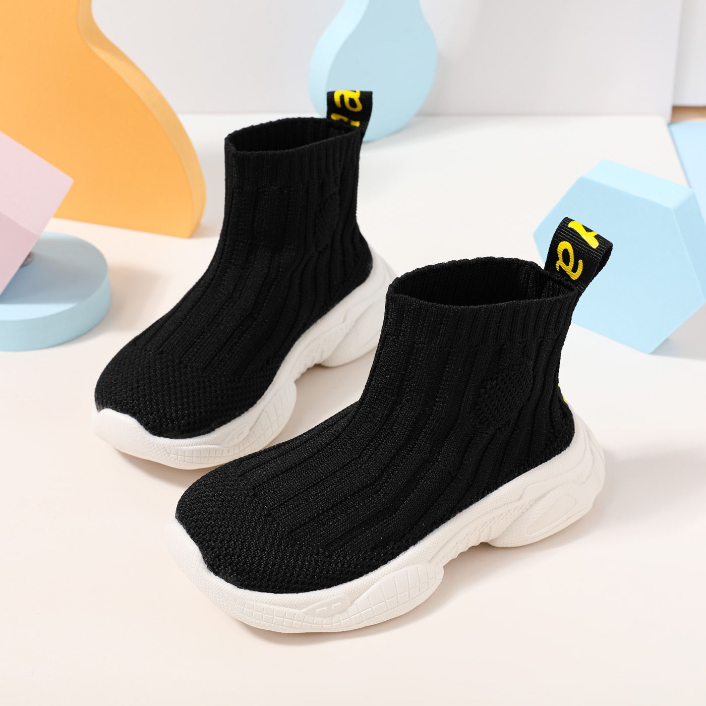 Toddler / Kid Letter Graphic Sock Sneakers