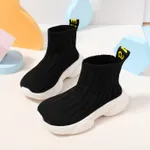 Toddler / Kid Letter Graphic Sock Sneakers Black