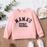Toddler Girl/Boy Letter Print Pullover Sweatshirt Pink