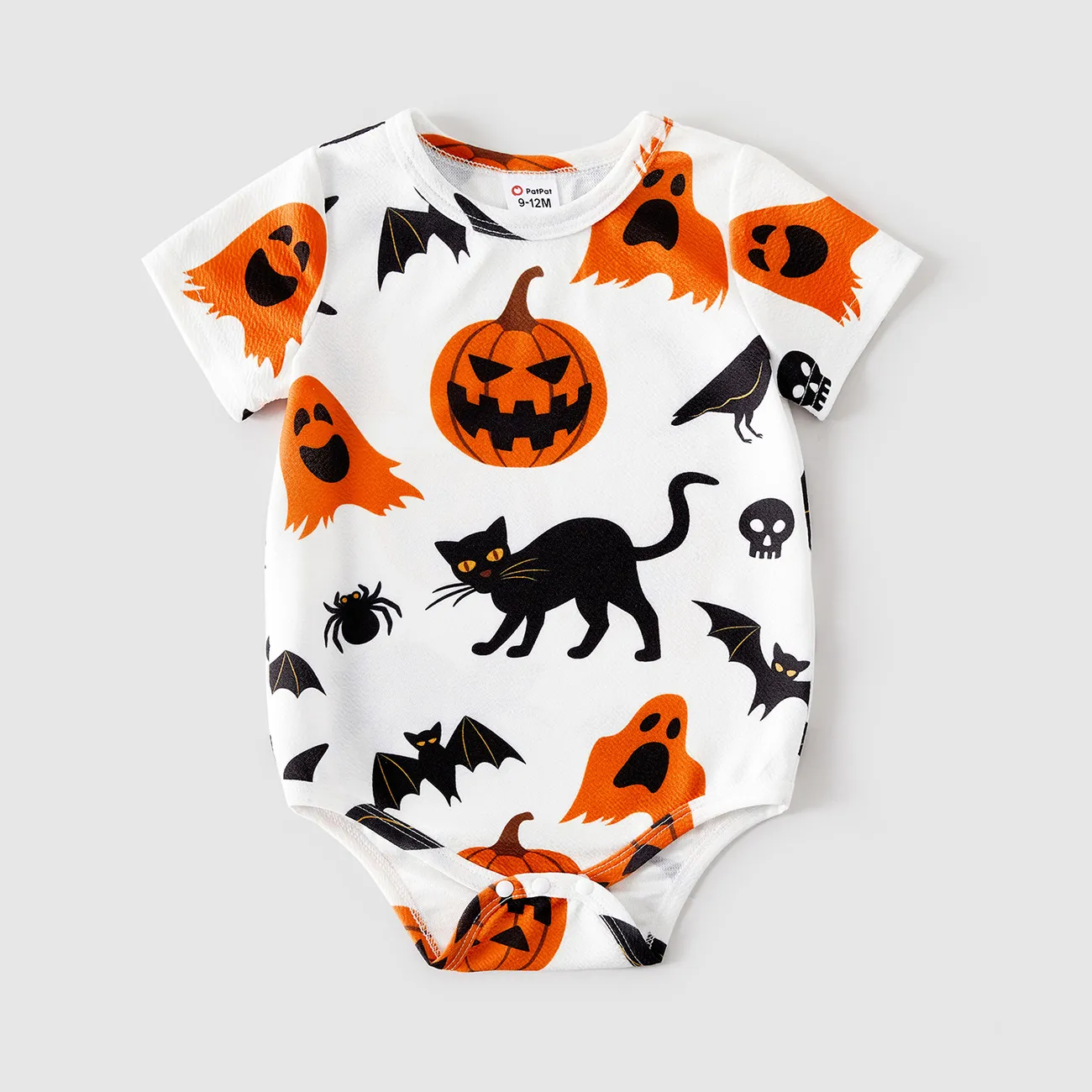 Halloween Familien-Looks Kurzärmelig Familien-Outfits Sets orange big image 1
