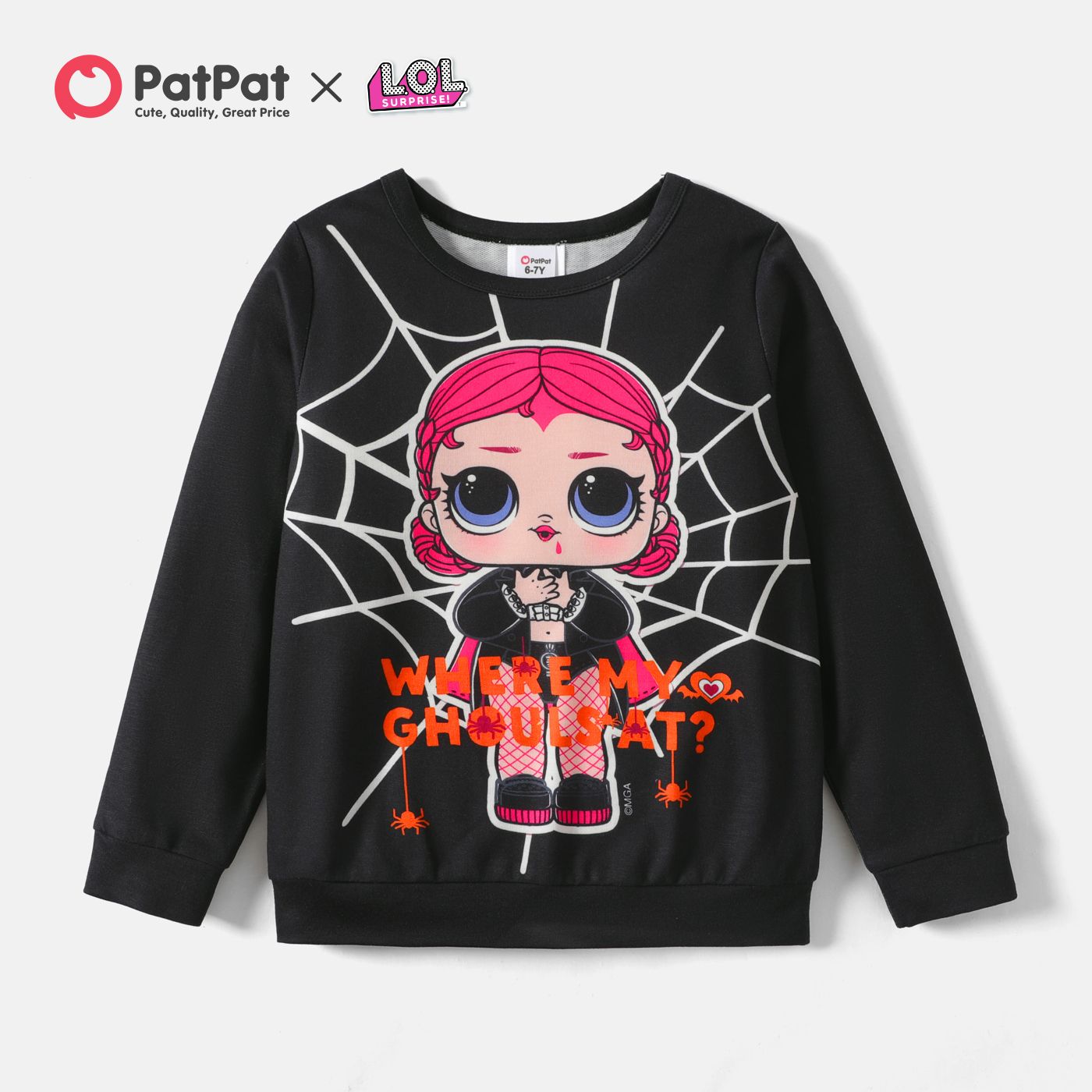 

L.O.L. SURPRISE! Kid Girl Character Print Halloween Graphic Sweatshirt