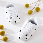 Baby / Toddler Valentine Pretty Stars Embroidery Solid Prewalker Shoes (Various colors) Black