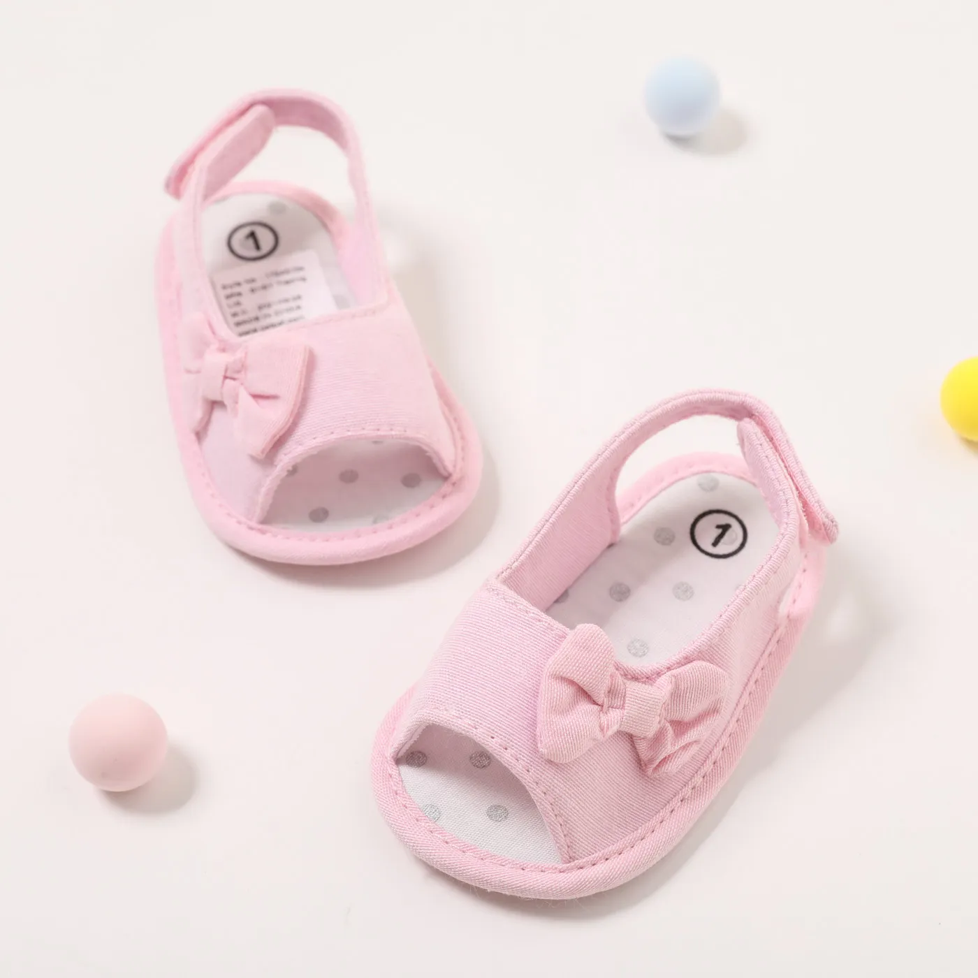 Baby / Toddler Girl Pretty Solid Bowknot Sandals Pink