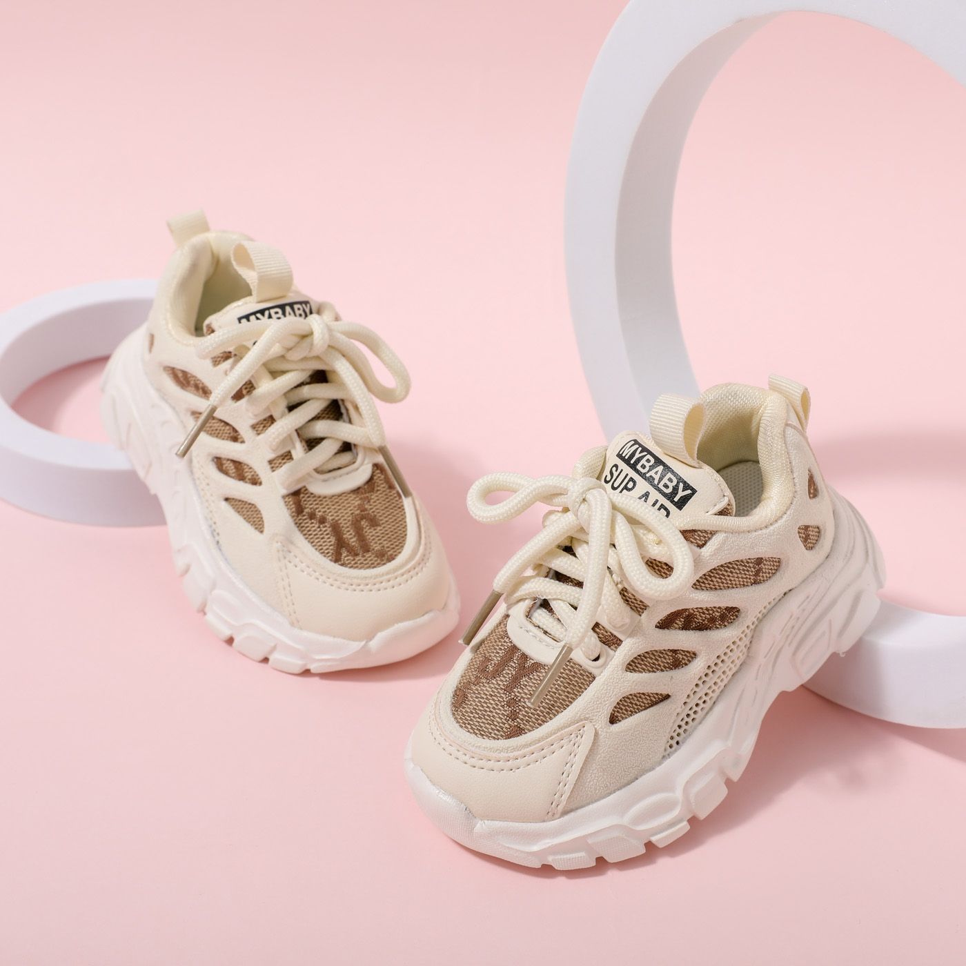 

Toddler / Kid Letter Graphic Lace-up Chunky Sneakers