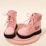 Toddler / Kid Sequin Butterfly Decor Lace Up Side Zipper Boots  image 2