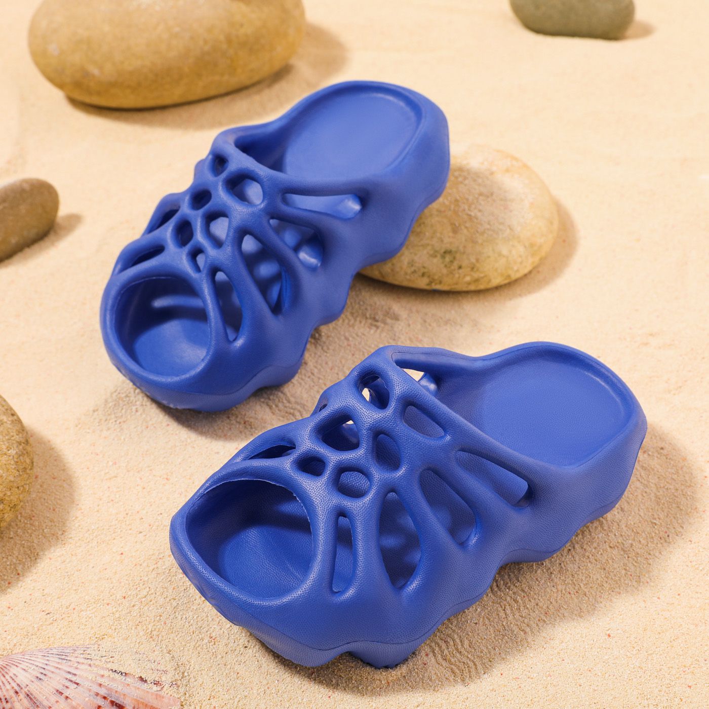 

Toddler / Kid Blue Skull Slippers Slides