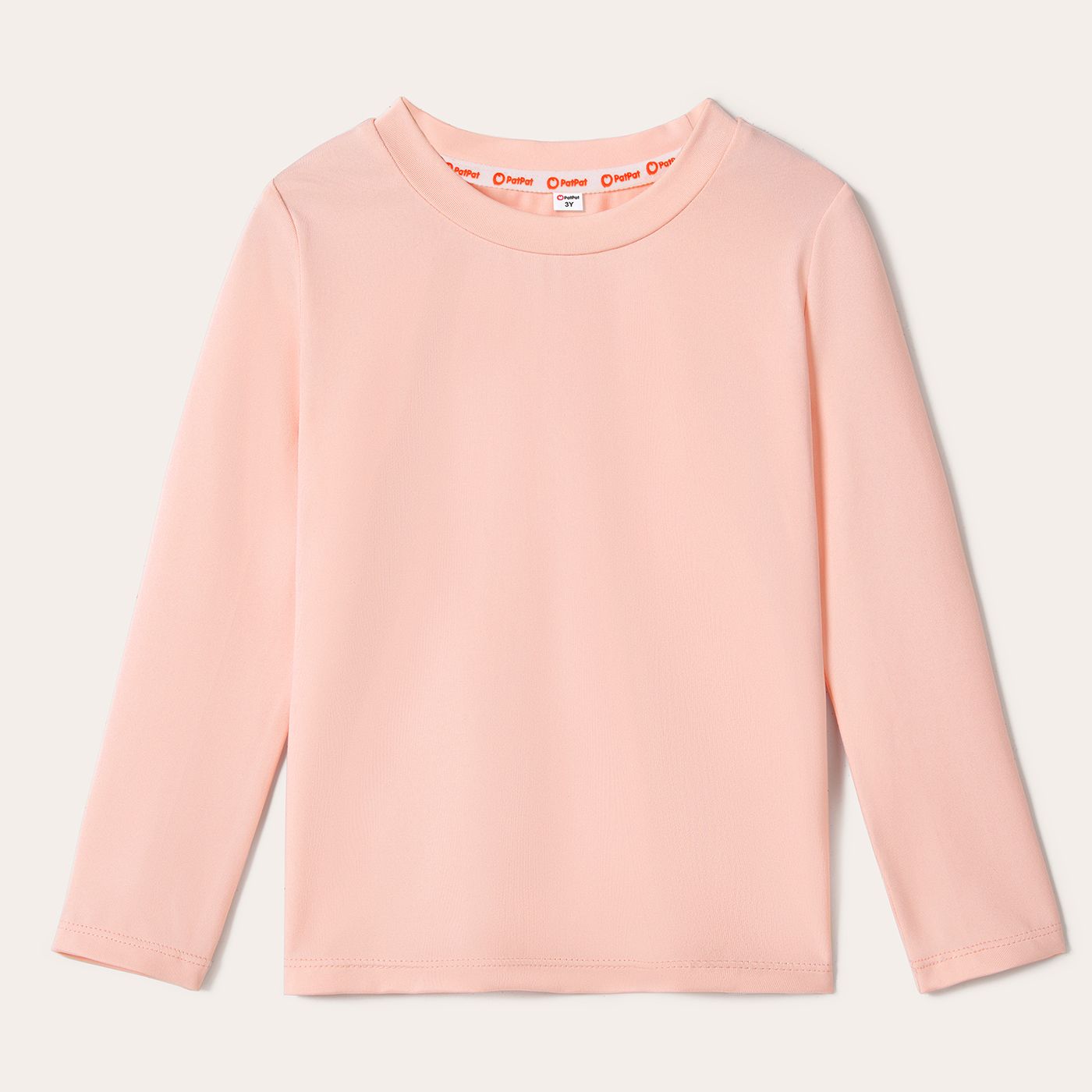 

Activewear Toddler Girl Basic Solid Color Long-sleeve Tee
