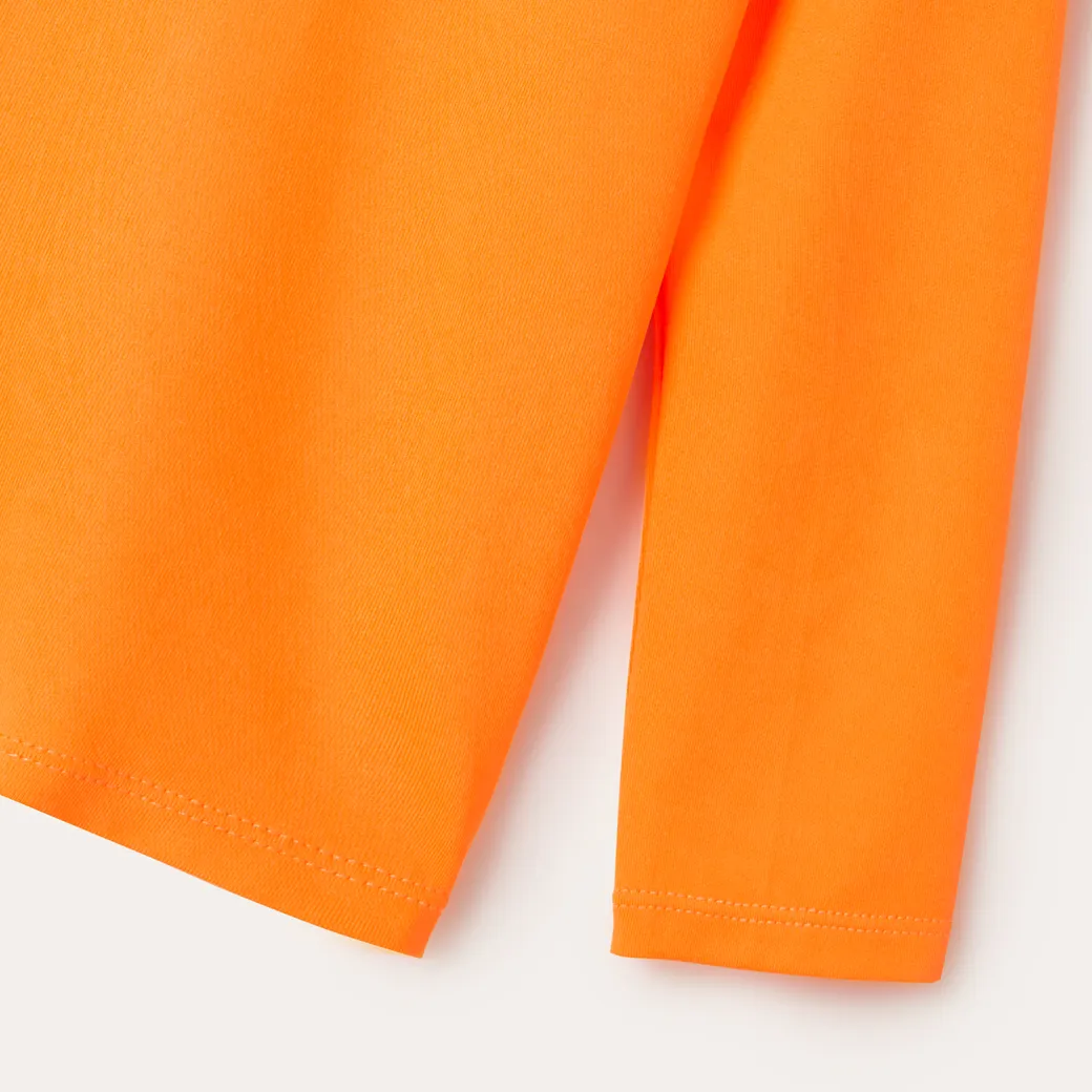 Activewear Toddler Boy Solid Color Long-sleeve Tee Orange image 4