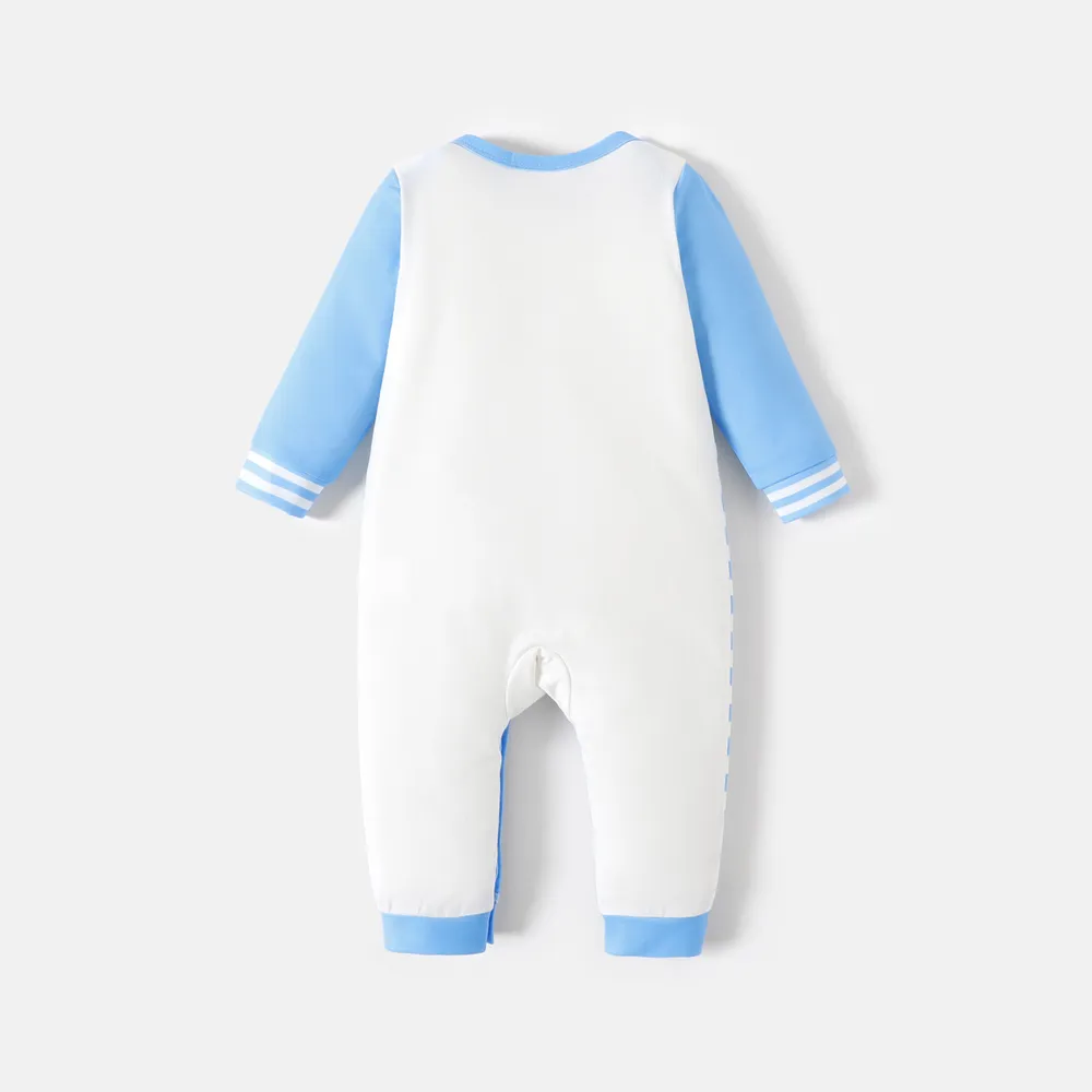 Looney Tunes Baby Boy/Girl Long-sleeve Graphic Striped Jumpsuit big image 5