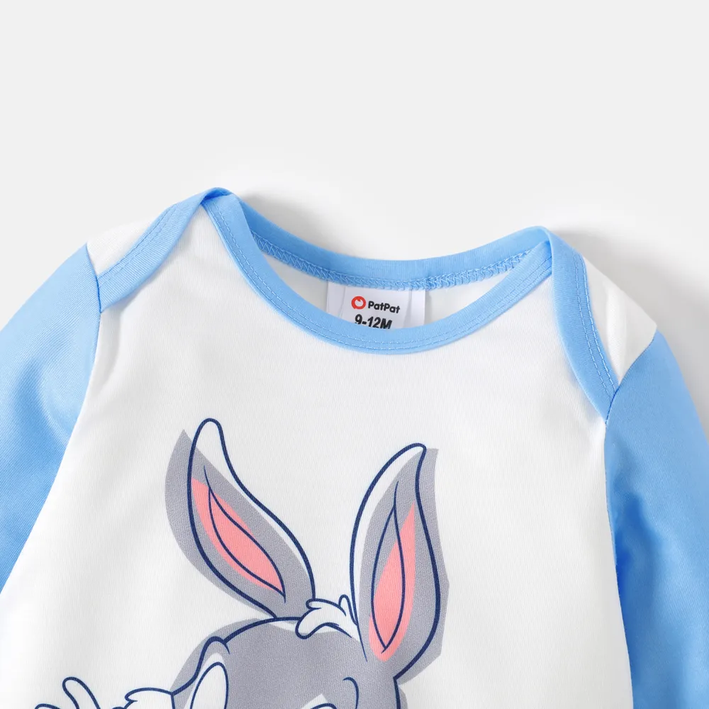 Looney Tunes Baby Boy/Girl Long-sleeve Graphic Striped Jumpsuit big image 2