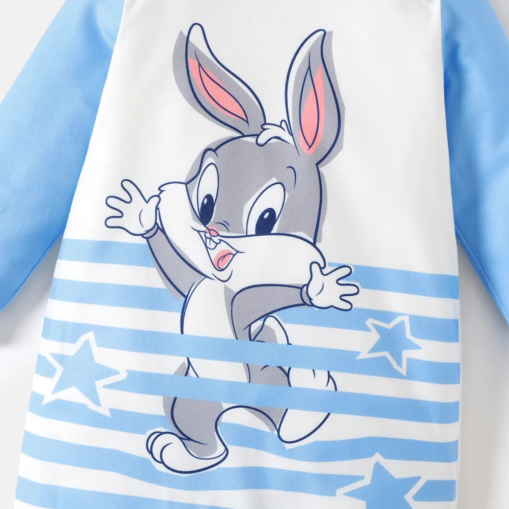 Looney Tunes Baby Boy/Girl Long-sleeve Graphic Striped Jumpsuit big image 3