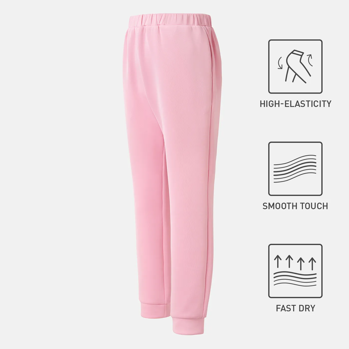 

Activewear Kid Girl Solid Color Elasticized Pants