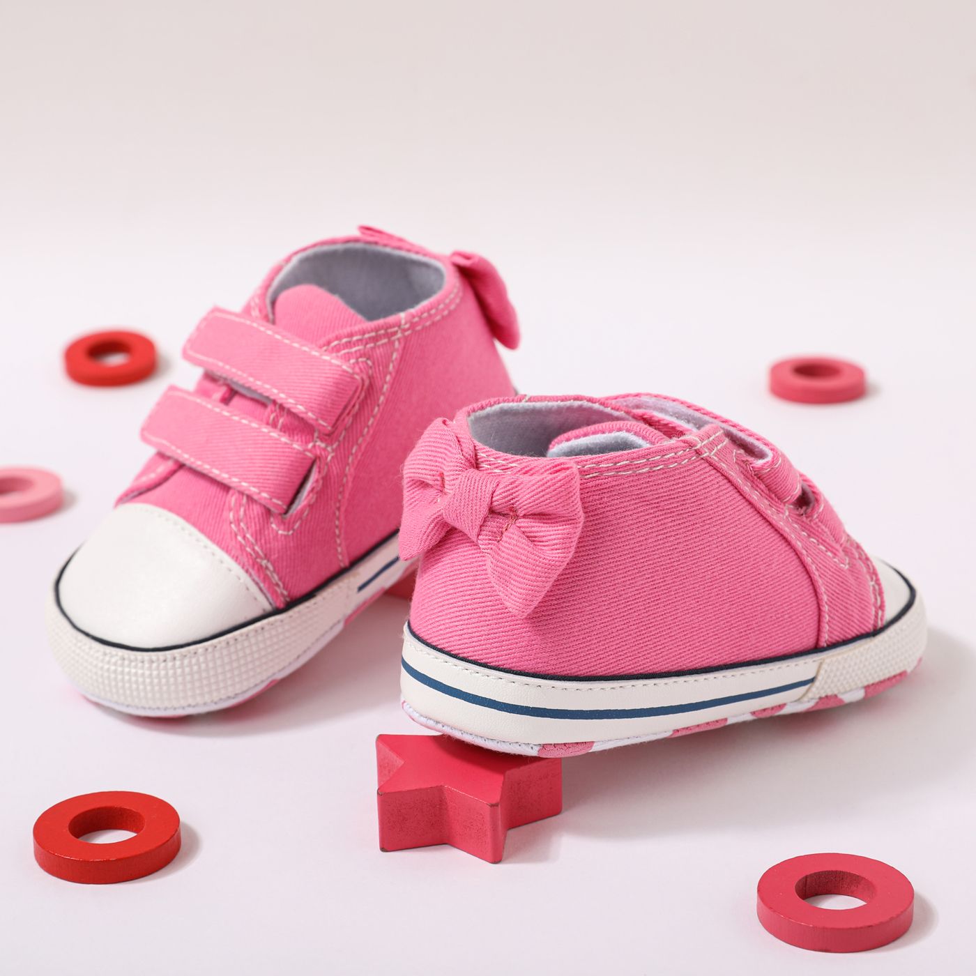 

Baby / Toddler Bowknot Back Decor Velcro Pink Prewalker Shoes