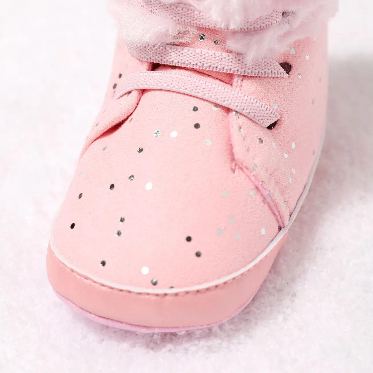 Baby / Toddler Pink Fleece-lining Prewalker Shoes Pink big image 1