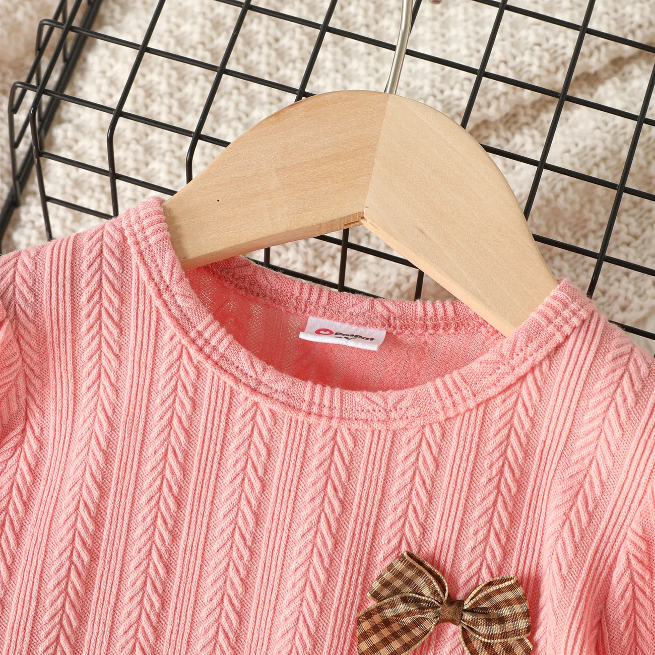 Kleinkinder Mädchen Hypertaktil Süß Langärmelig T-Shirts Hell rosa big image 1