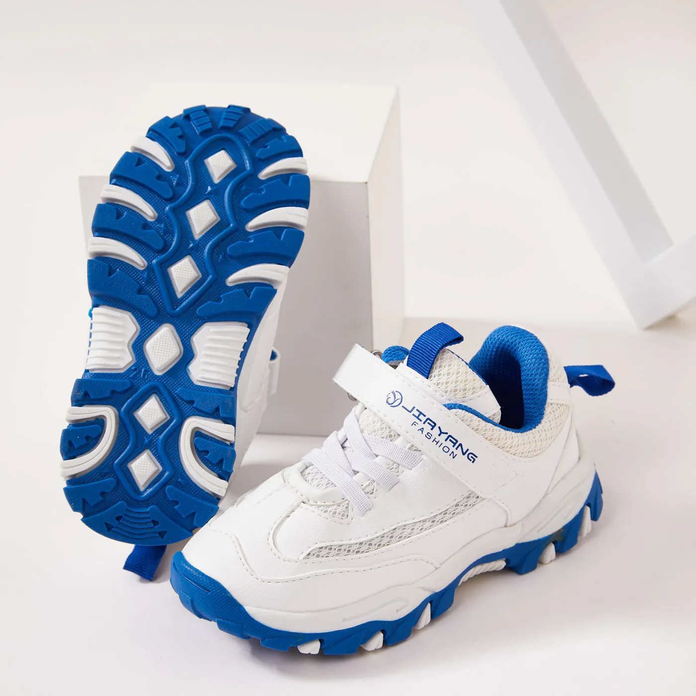 Toddler / Kid Two Tone Mesh Panel Sneakers White image 3