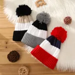 Baby / Toddler Big Pom Pom Decor Color Block Knit Beanie Hat  image 5