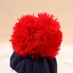 Baby / Toddler Big Pom Pom Decor Color Block Knit Beanie Hat  image 3