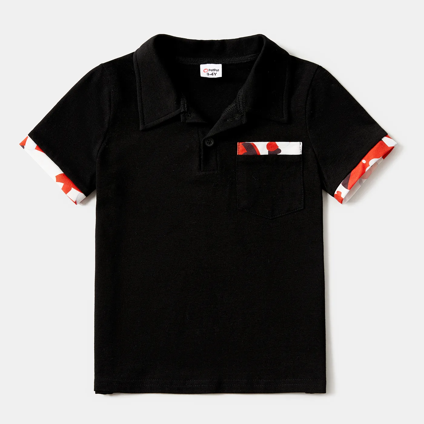 Christmas Family Matching 95% Cotton Short-sleeve Polo Shirts and Allover Santa Claus Print Drawstring Ruched Bodycon Dresses Sets  image 6