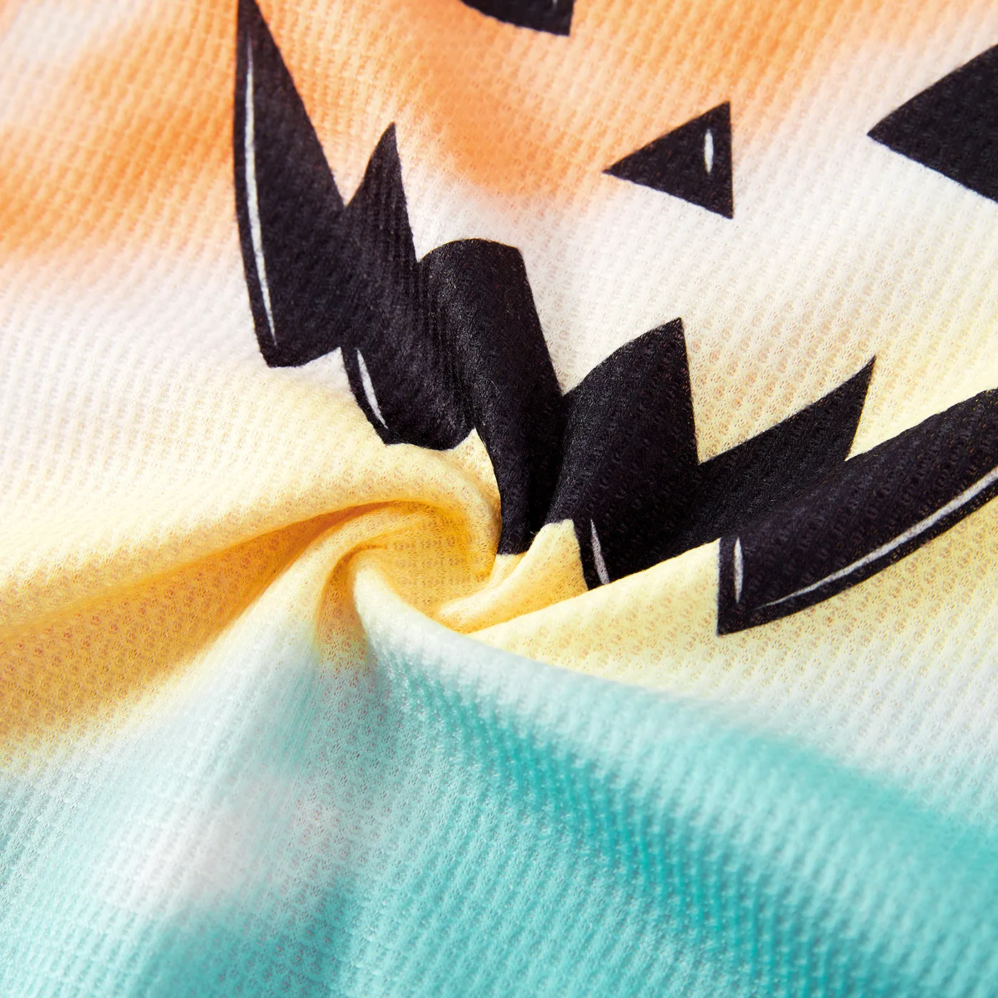 Halloween Pumpkin Face Print Rainbow Ombre Long-sleeve Sweatshirts for Mom and Me  image 4