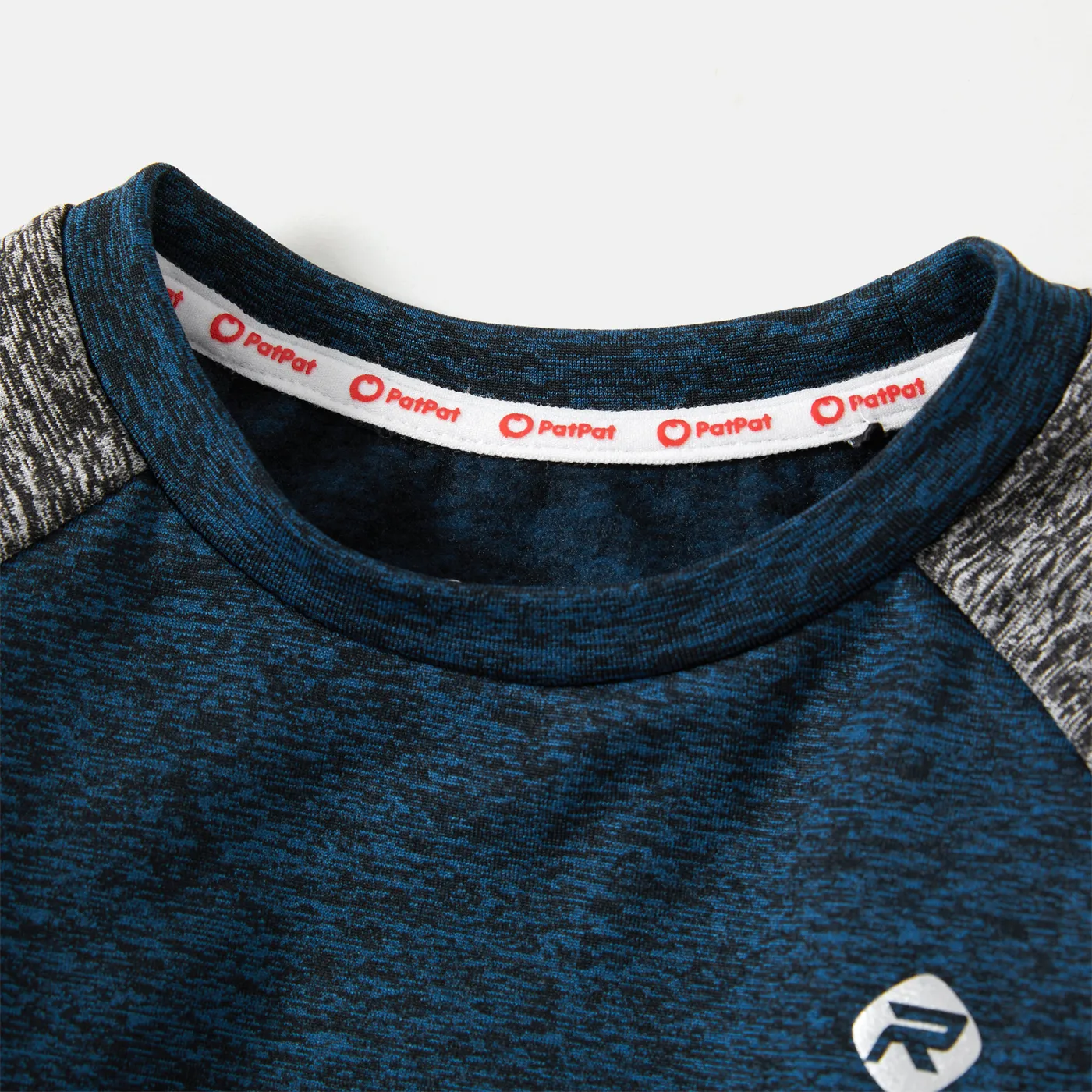 Activewear Kid Boy Colorblock Long Raglan Sleeve Tee Deep Blue image 3