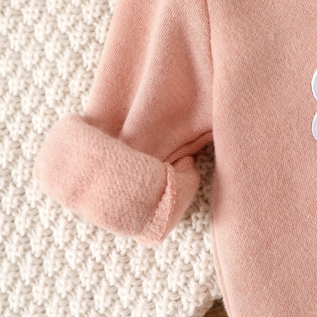 Bebé Unissexo Costuras de tecido Infantil Manga comprida Sweatshirt Rosa big image 1