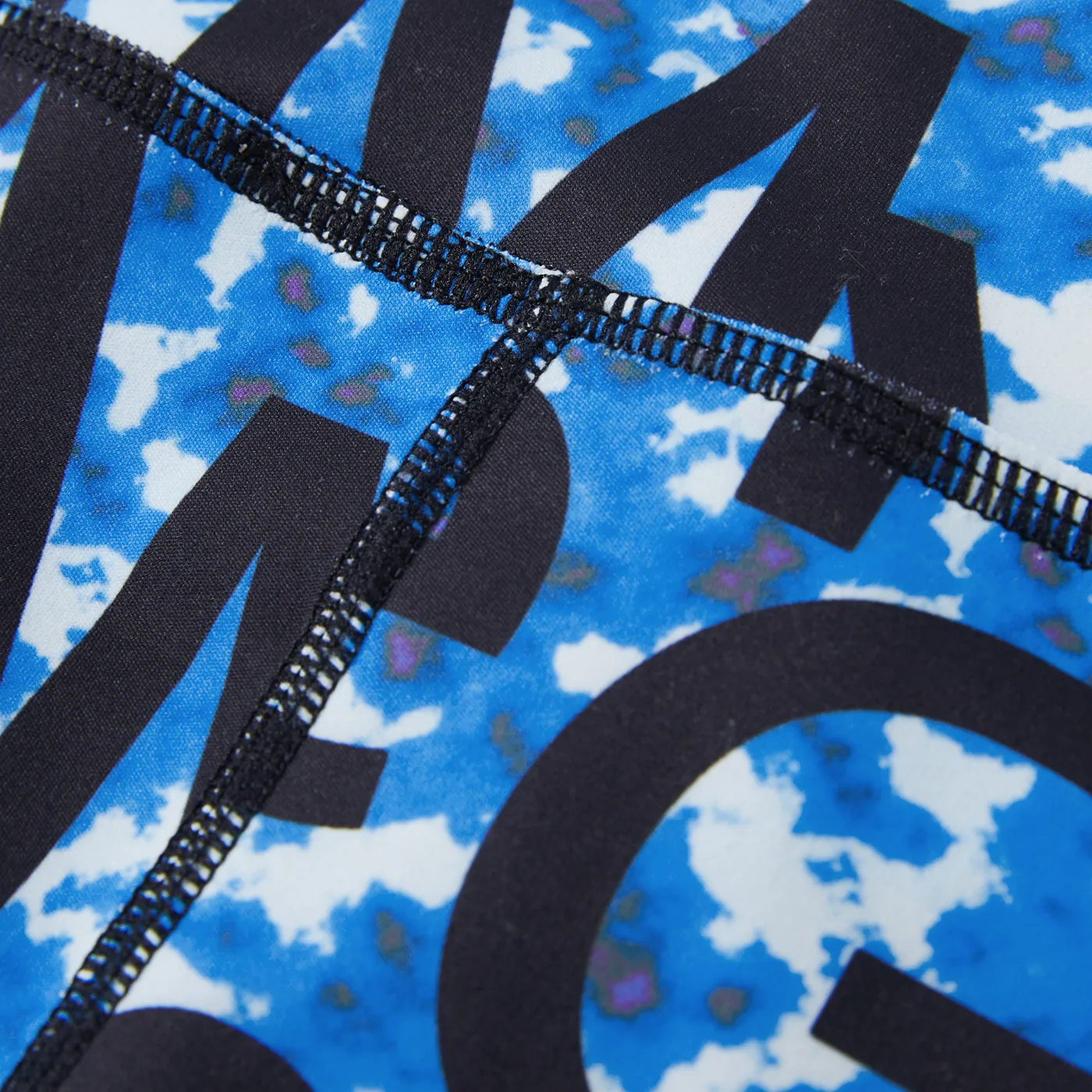 Activewear Kid Girl Letter Print High Waist Leggings Blue image 6