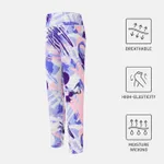 Activewear Kid Girl Tie Dyed Breathable Leggings Colorful