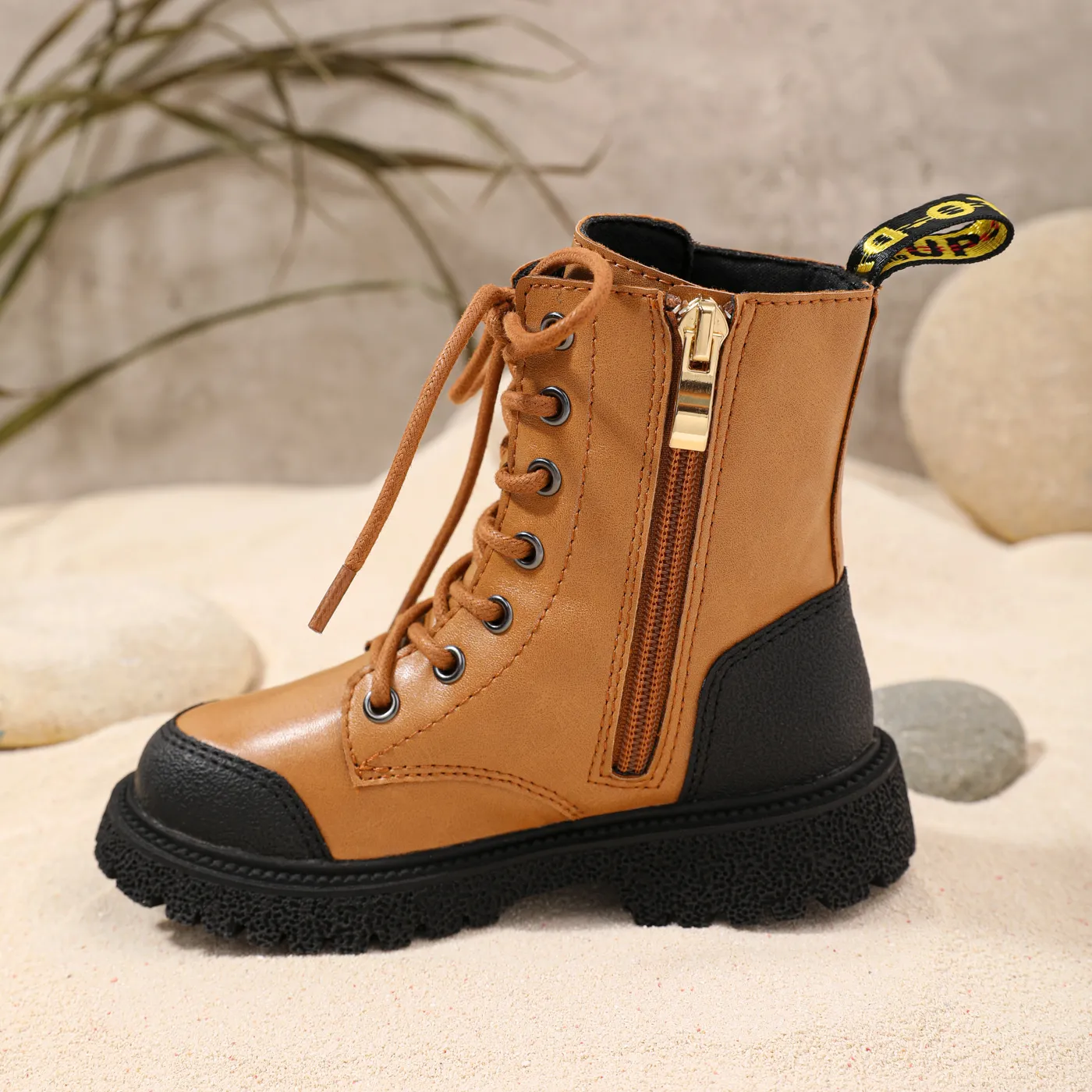 Toddler / Kid Fashion Two Tone Lace Up Front Boots  image 3