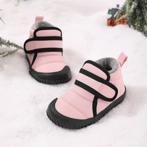 botas de nieve impermeables con forro polar para niños pequeños