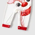 Christmas Deer & Lights Print Red Family Matching Raglan-sleeve Pajamas Sets (Flame Resistant) REDWHITE image 4
