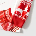 Christmas Deer & Lights Print Red Family Matching Raglan-sleeve Pajamas Sets (Flame Resistant) REDWHITE image 6
