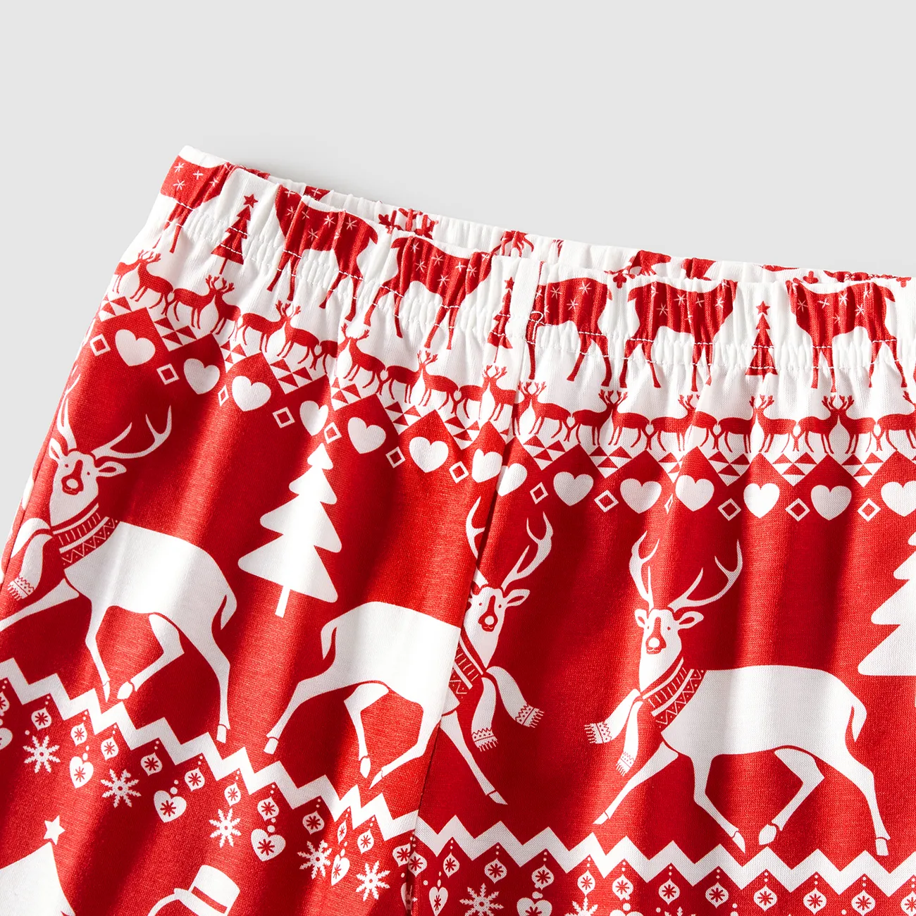 Natale Look per tutta la famiglia Manica lunga Coordinati per tutta la famiglia Pigiami (Flame Resistant) rosso bianco big image 1