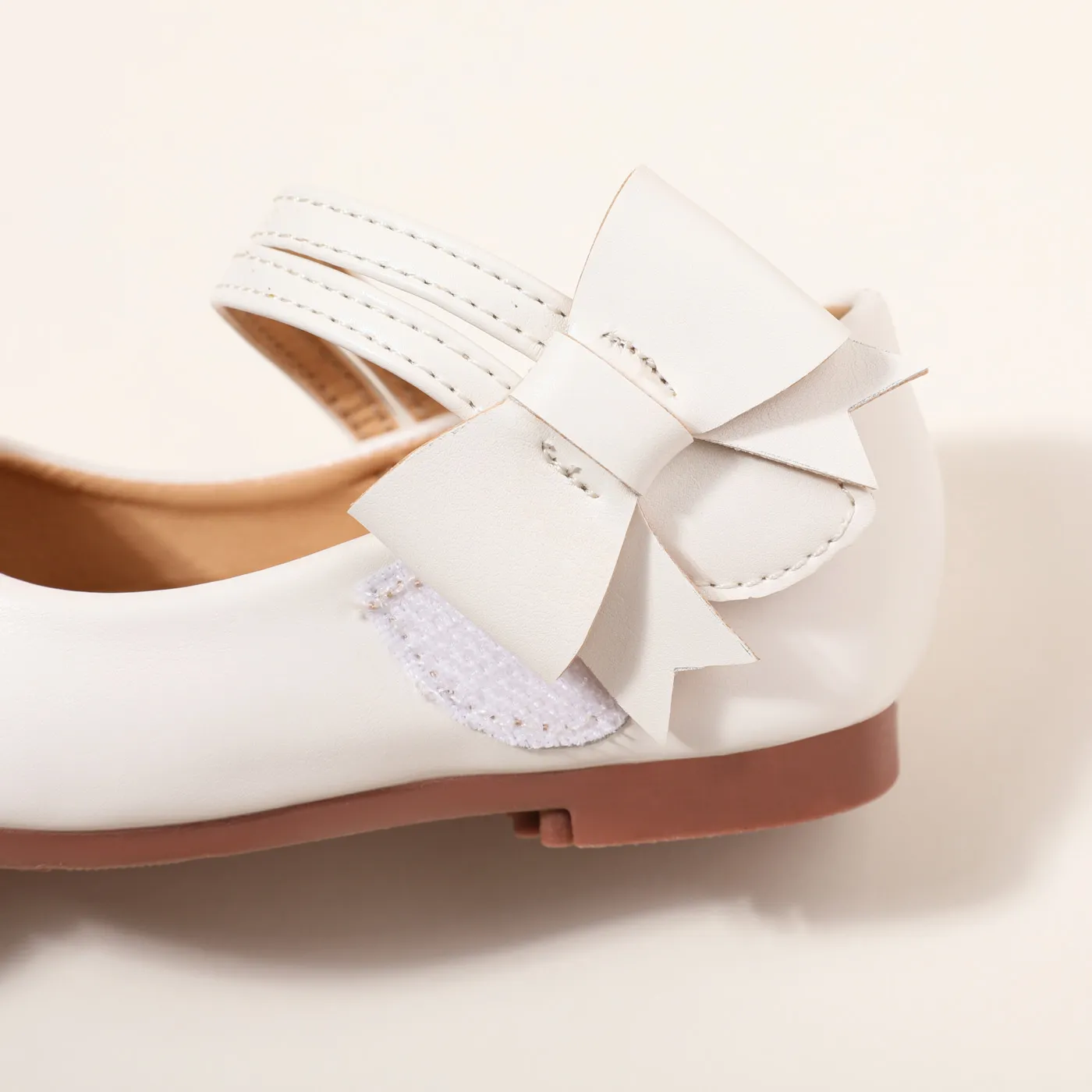 Toddler / Kid Bow Velcro White Mary Jane Shoes White image 4