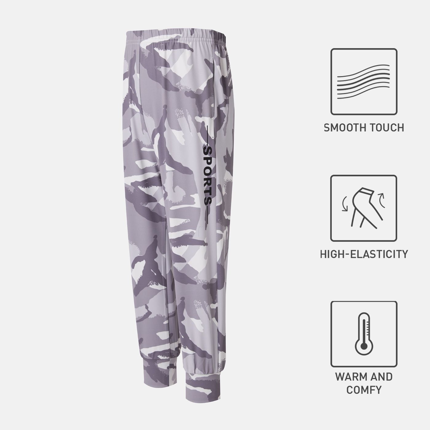 

Activewear Toddler Boy Letter Camouflage Print Elasticized Pants