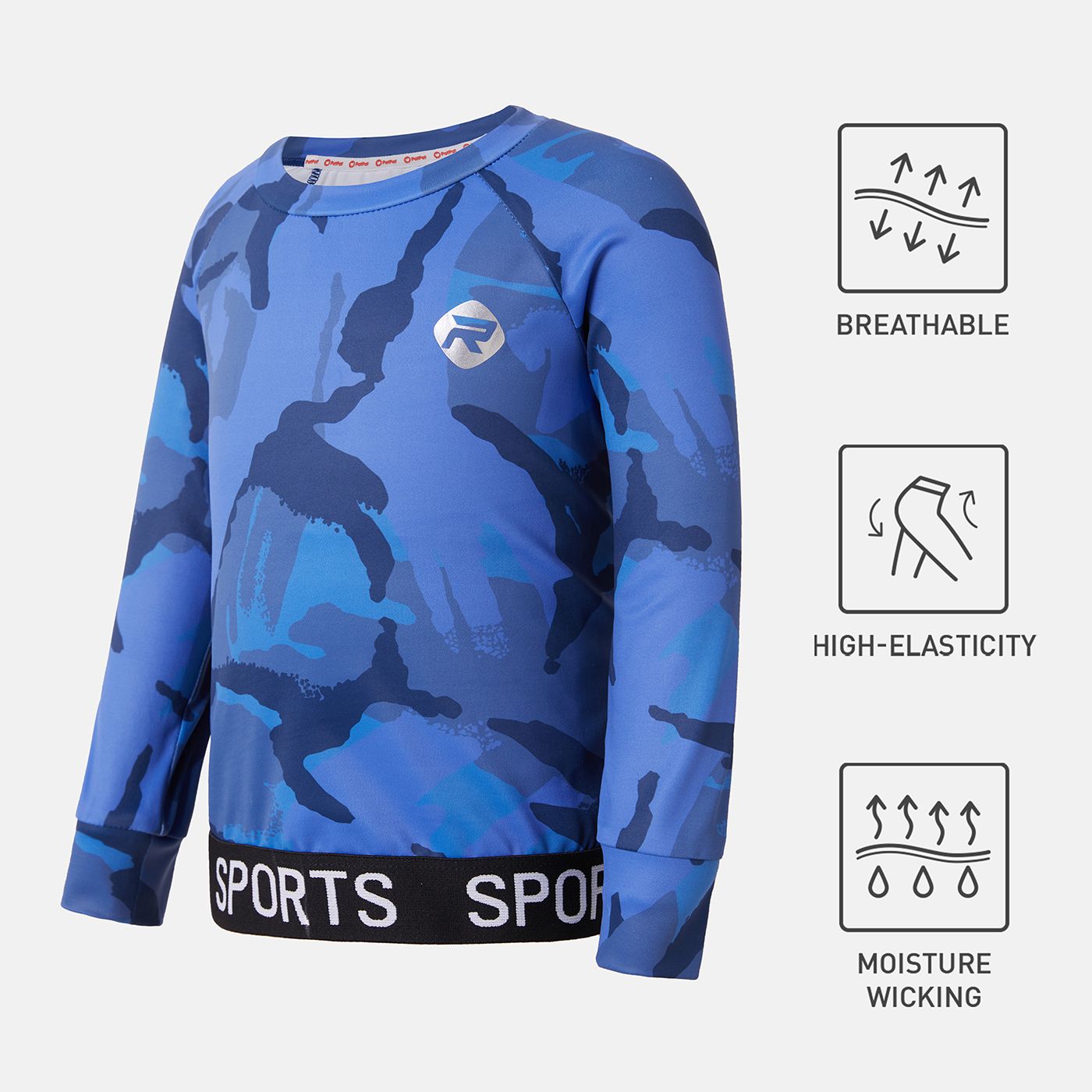

Activewear Toddler Boy Letter Camouflage Print Pullover Sweatshirt