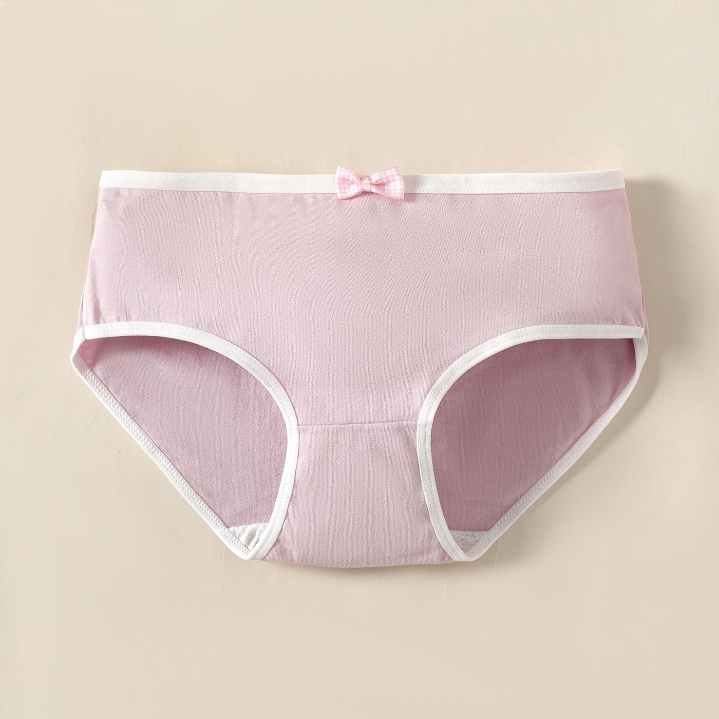 

Kid Girl Bowknot Decor Solid Color Cotton Underwear Briefs