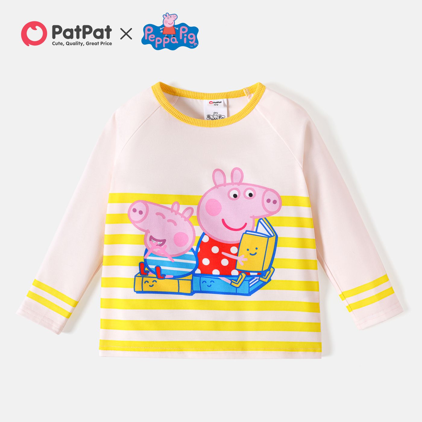 

Peppa Pig Toddler Girl/Boy Striped Long-sleeve Tee