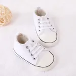 Baby / Toddler Fleece Lined Lace Up Front Prewalker Shoes White