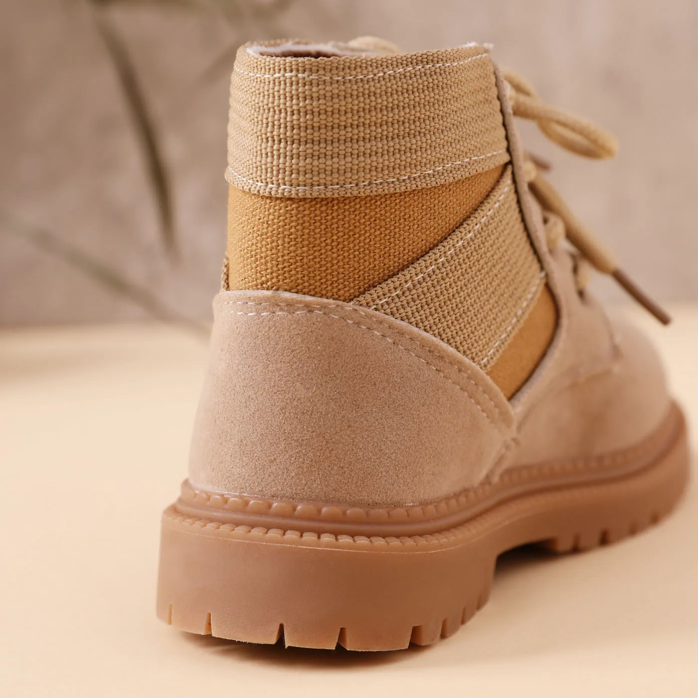 Criança Unissexo Casual Botas Cor Bege image 5
