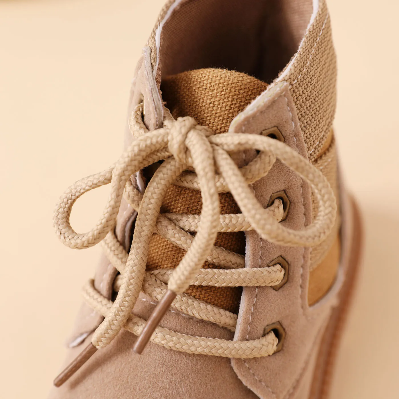 Criança Unissexo Casual Botas Cor Bege image 4