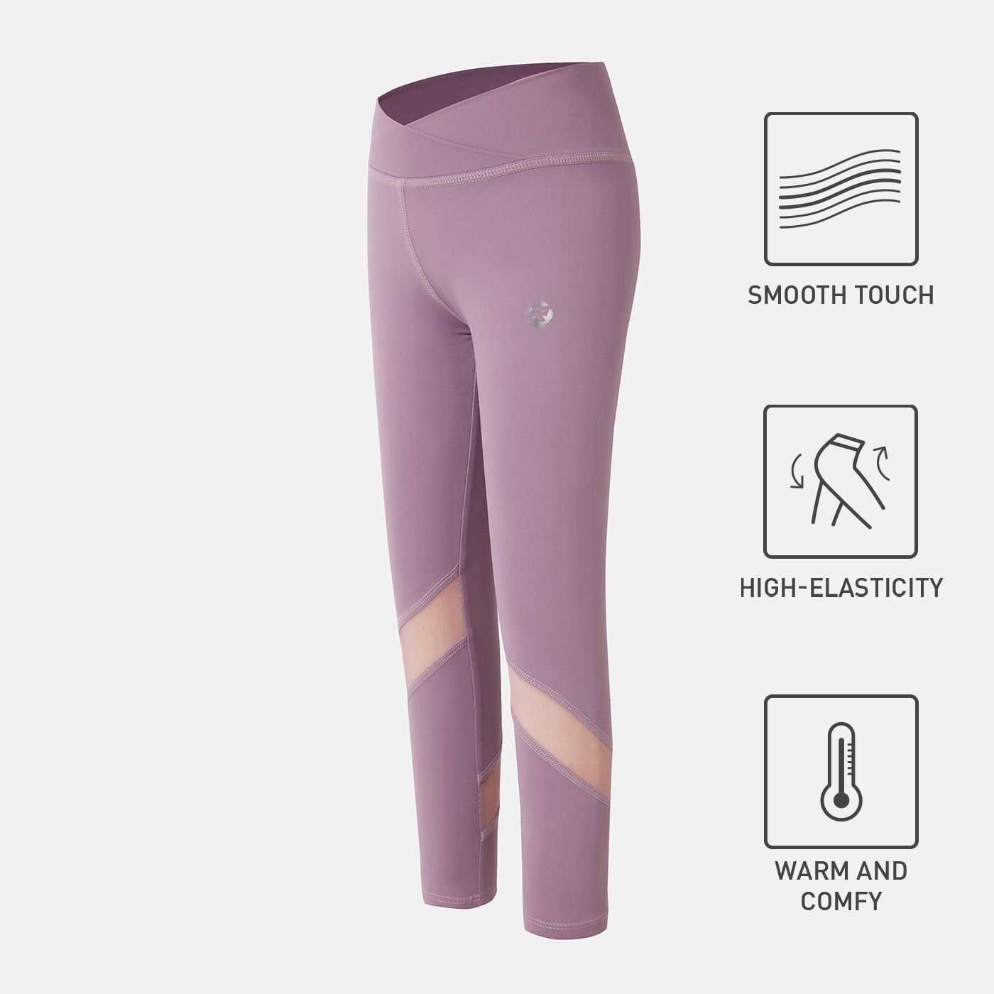 

Activewear Toddler Girl Overlap Waist Mesh Splice Leggings